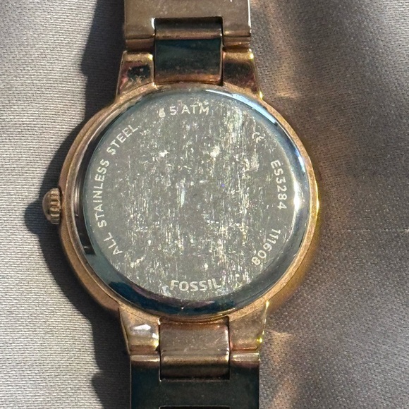 Fossil Virginia ES3284 Women's Rose Gold-Tone Stainless Steel Analog Watch - Picture 3 of 5